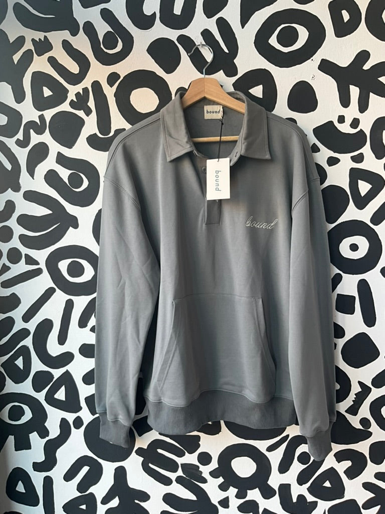 BOUND - Sage Grey Rugby Sweater