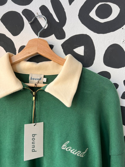 BOUND - Kelly Green 1/4 Zip Polo