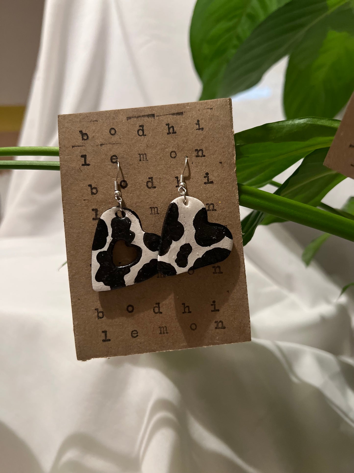 Cow Print Statement Earrings