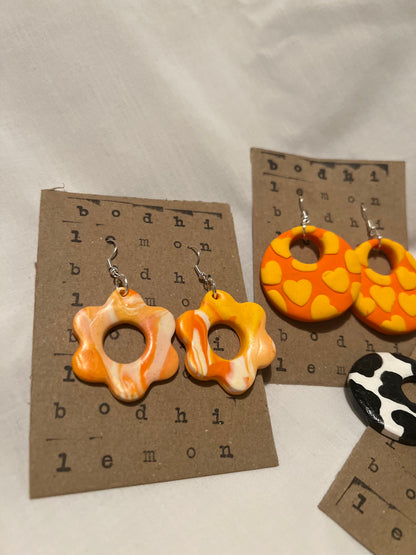 Yellows and Oranges Statement Earrings