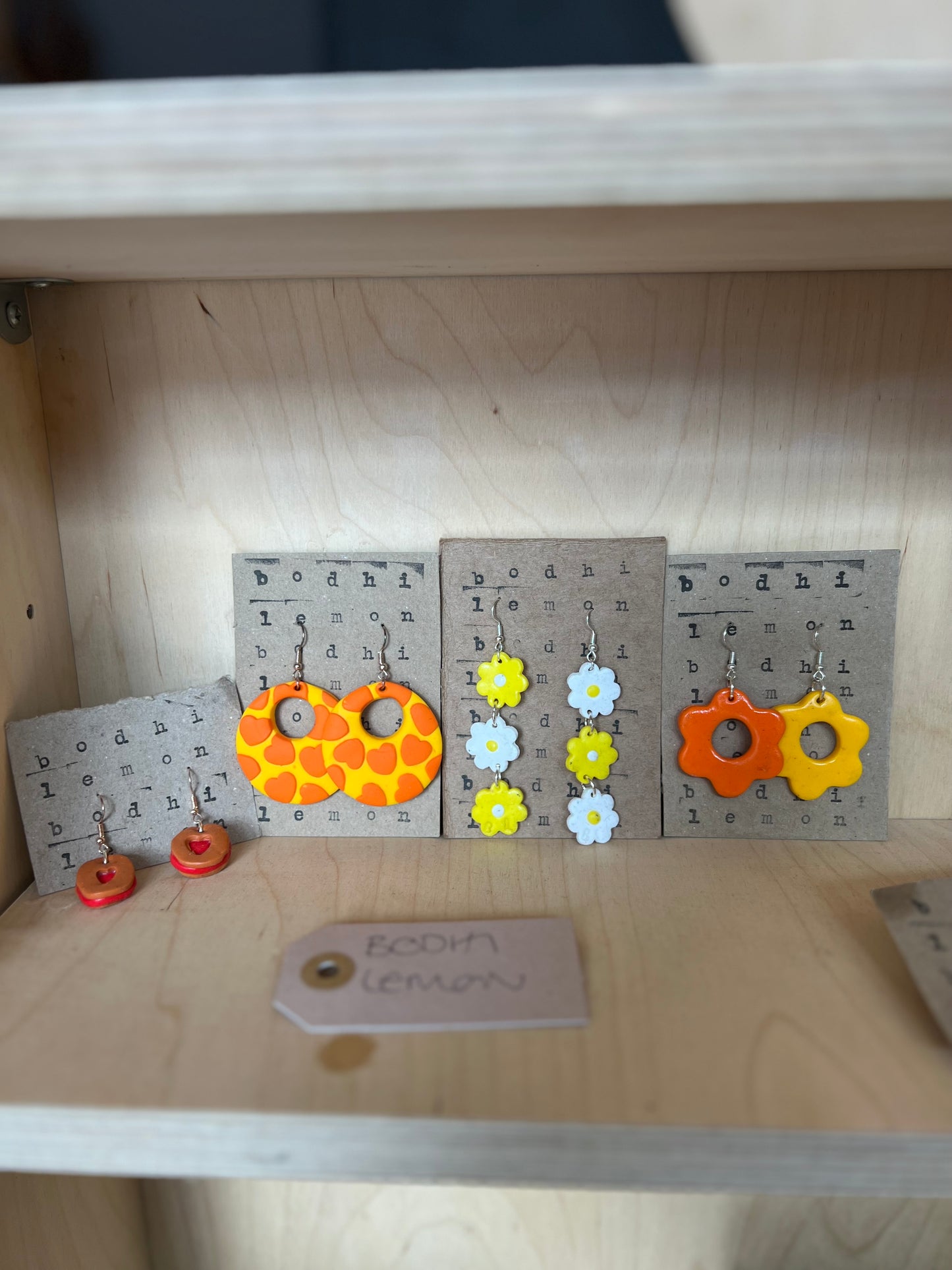 Yellows and Oranges Statement Earrings